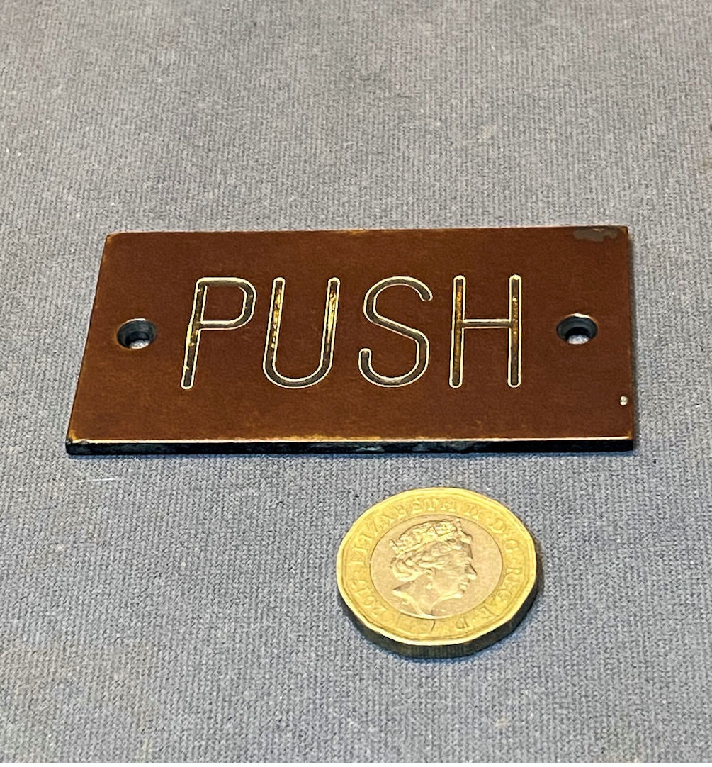 Bakelite Push Plaque — Bakelite, 1920's