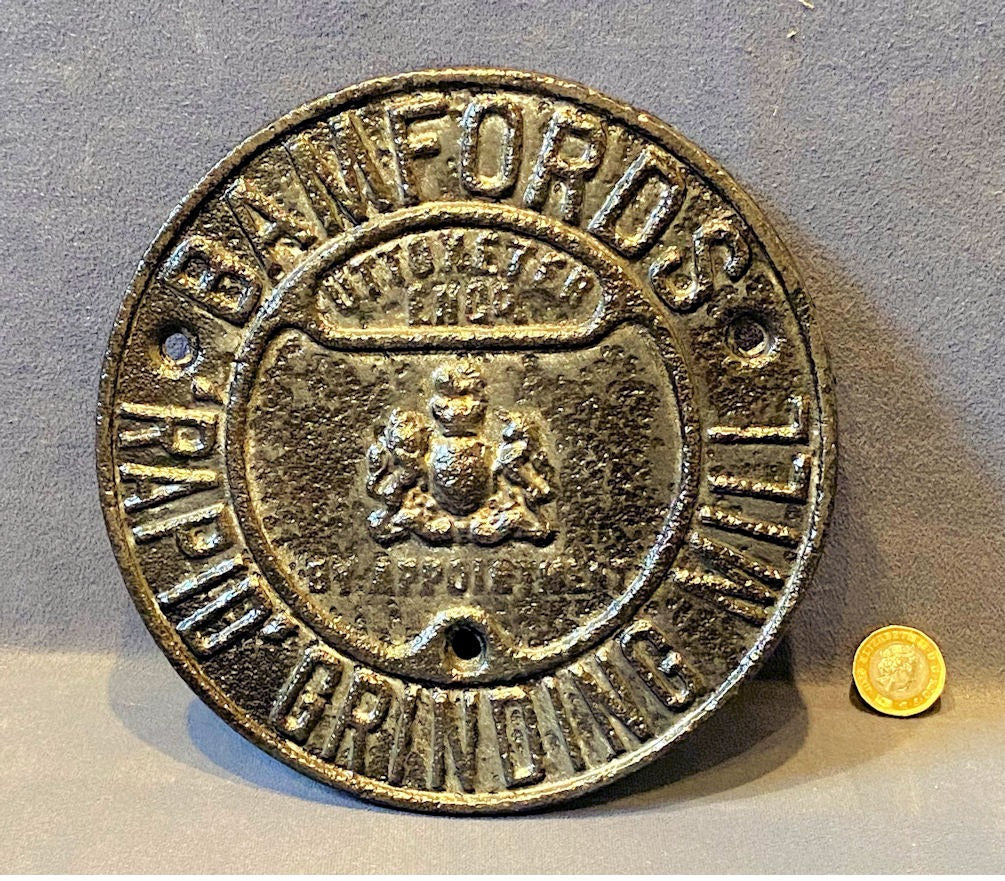Bamford Cast Iron Nameplaque — Cast iron, late 19th century