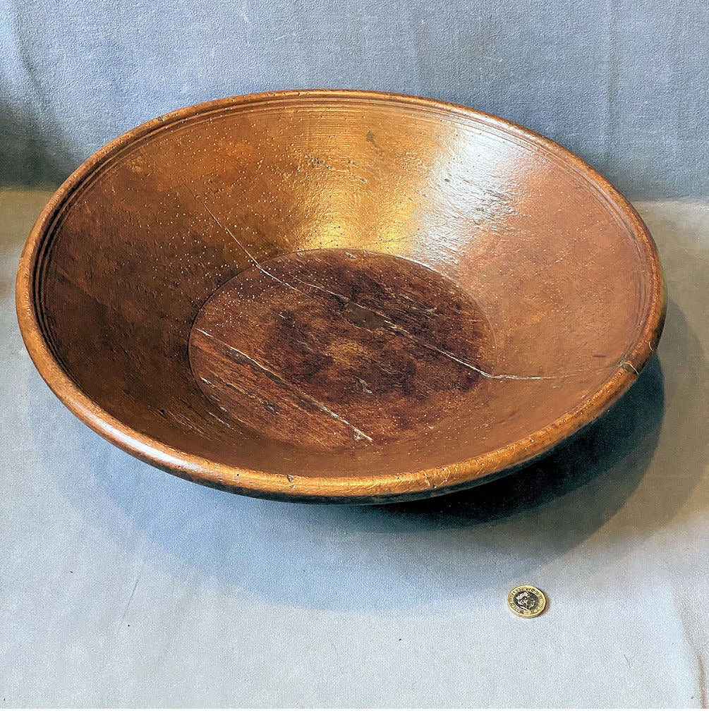 Beech Dairy Bowl — Beech, mid 19th century