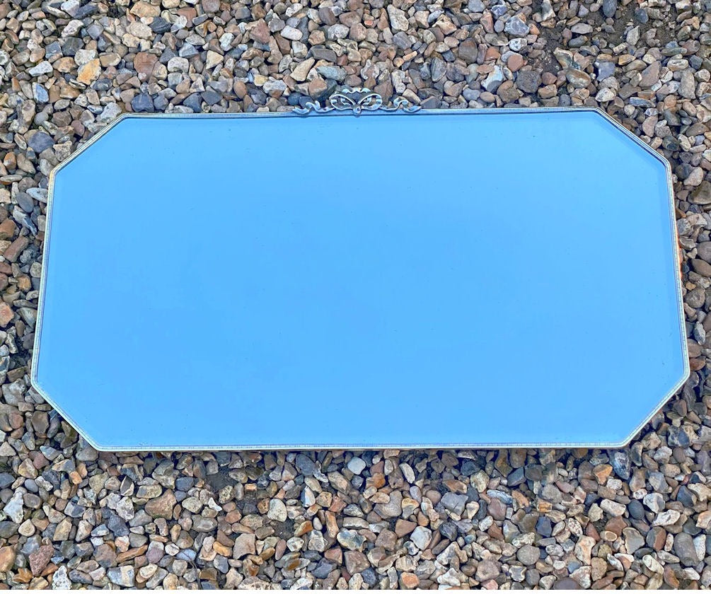Bevelled Wall Mirror — Brass, 1920's