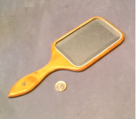 Birch Hand Mirror — Glass, late 19th century