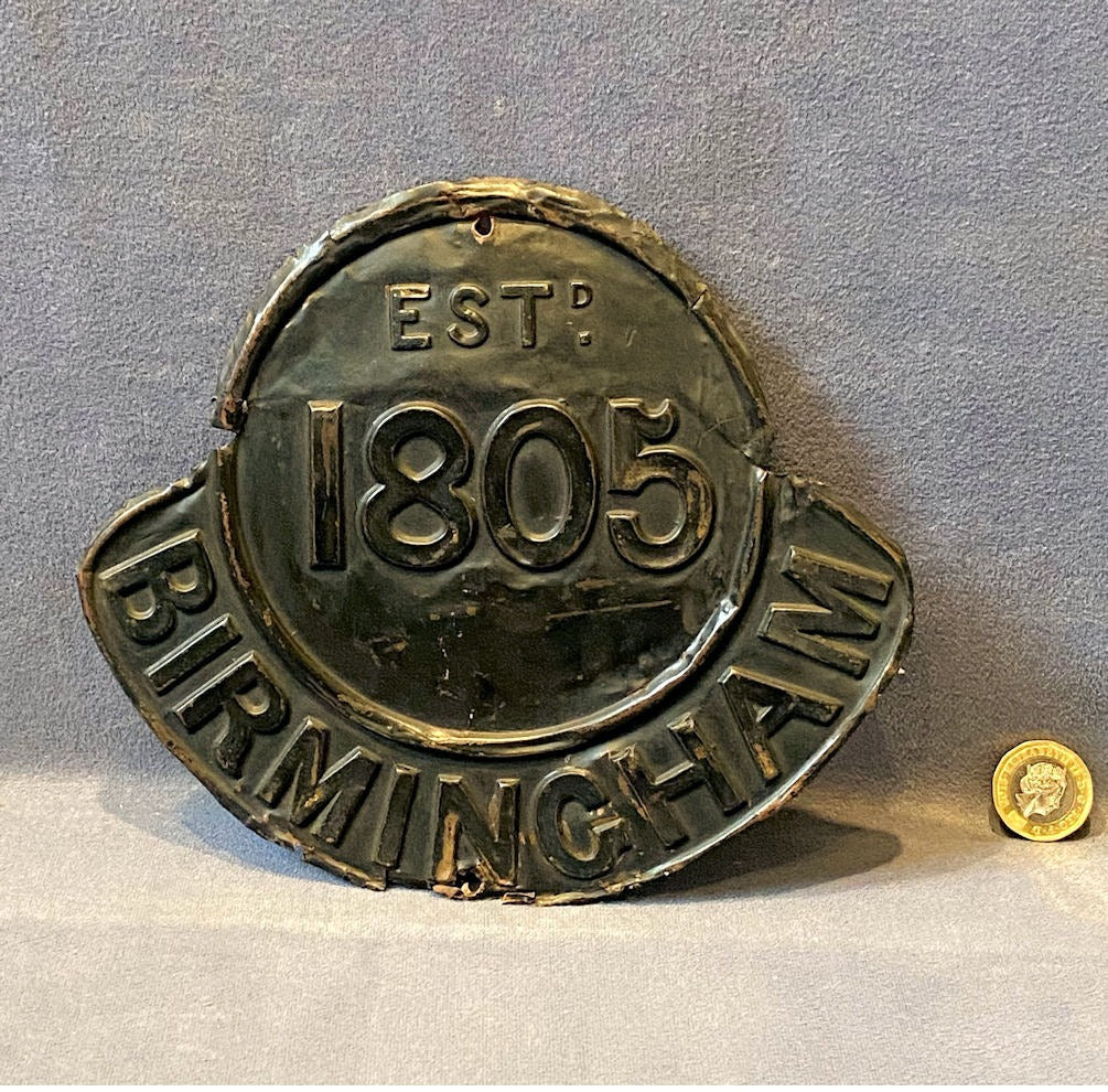 Birmingham Fire Office Co Fire Mark — Copper, 1805