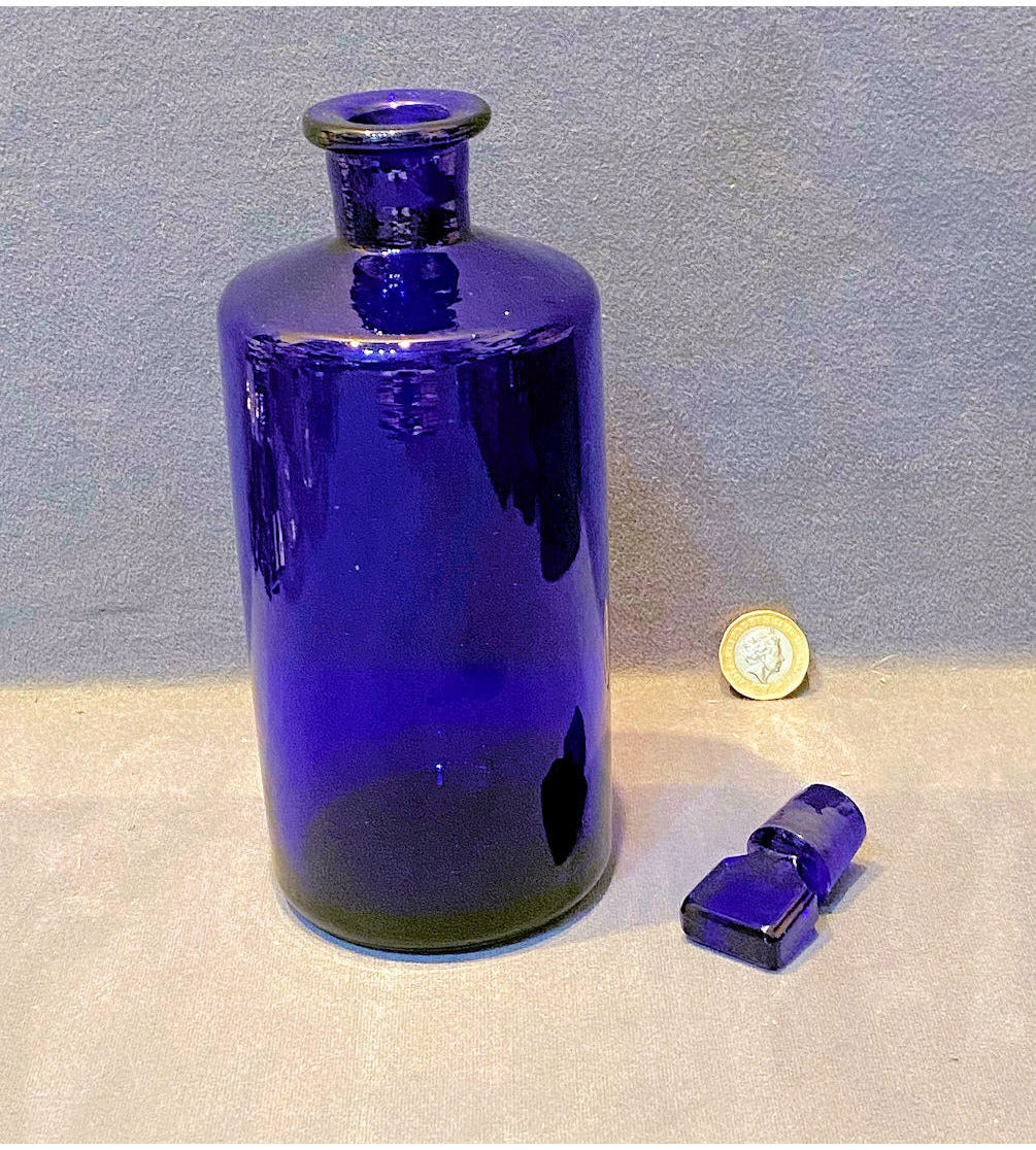 Blue Glass Chemist Jar — view 2