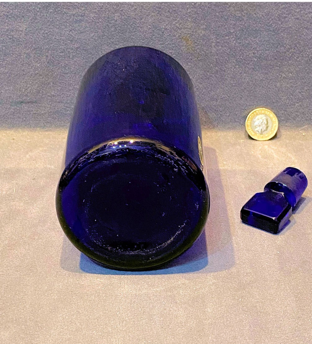 Blue Glass Chemist Jar — view 3