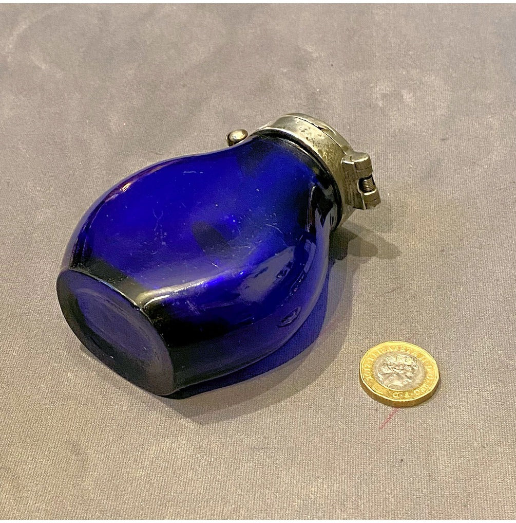 Blue Glass Personal Spitoon — view 3