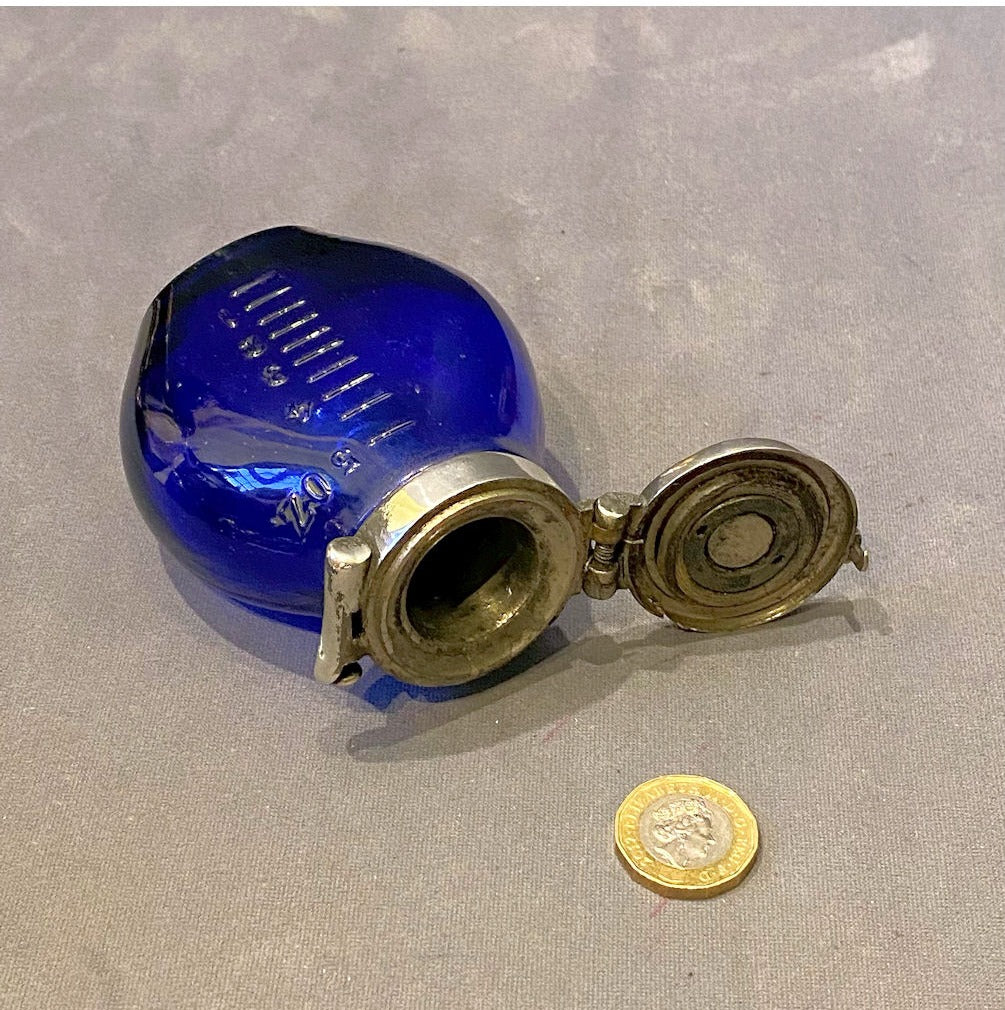 Blue Glass Personal Spitoon — view 5