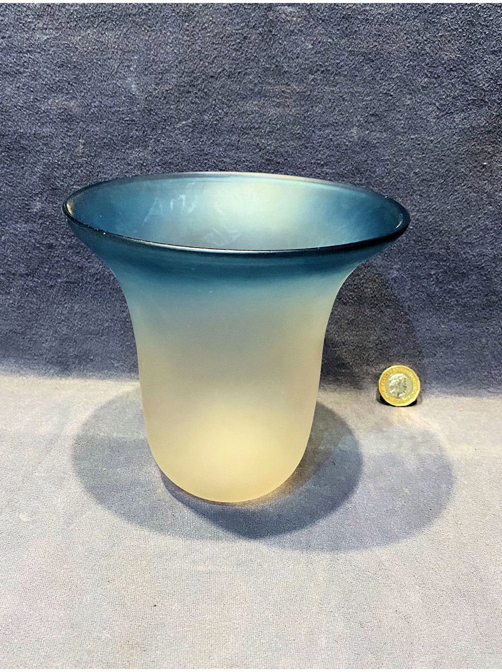 Blue Tinted Glass Lamp Shade — view 2