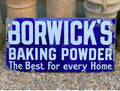 Borwick's Baking Powder Enamel Sign — Enamel, 1920's