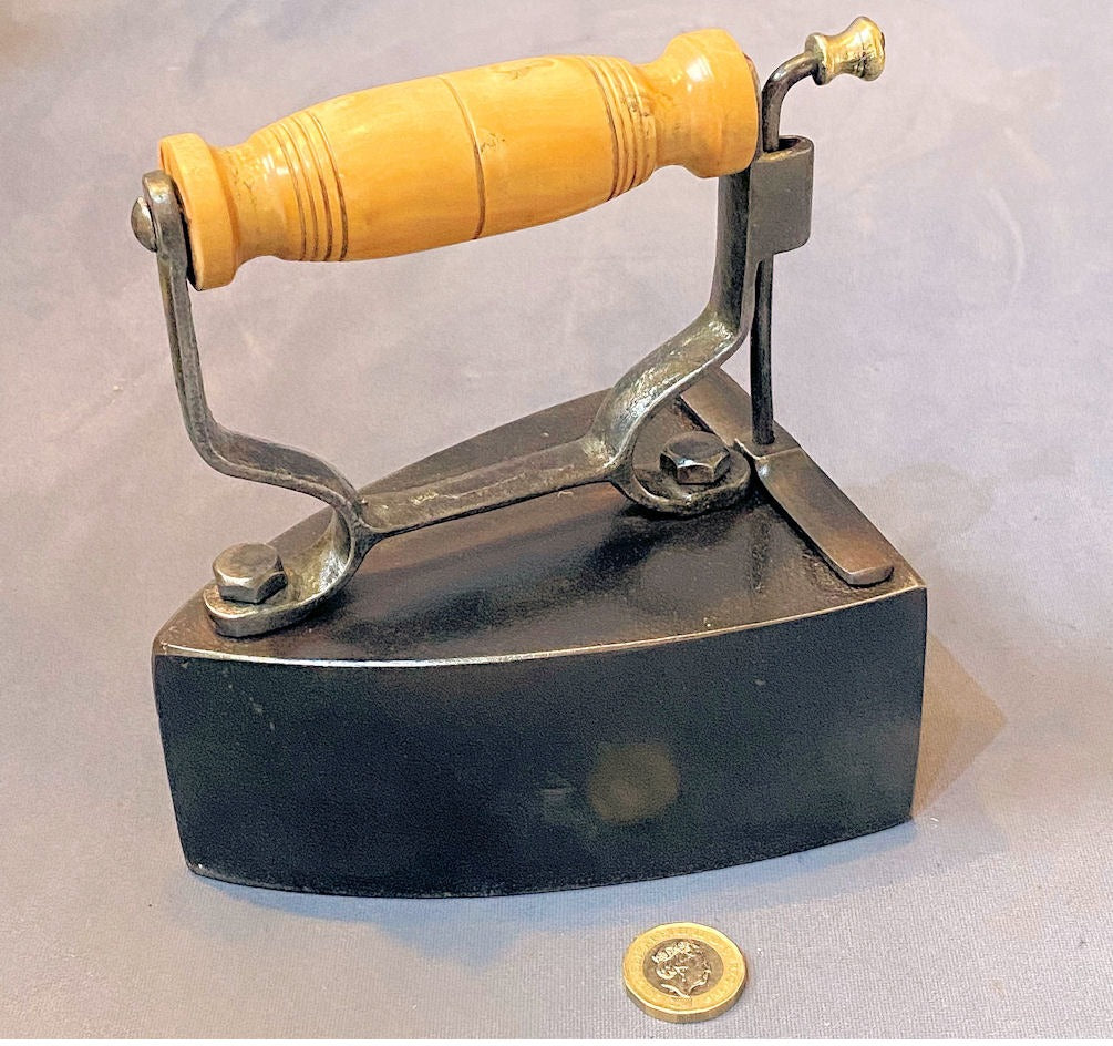 Box Iron with Slug — Iron, late 19th century