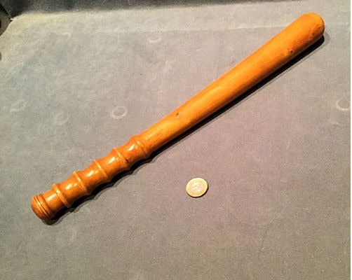 Boxwood Police Truncheon — Wood, 1920's
