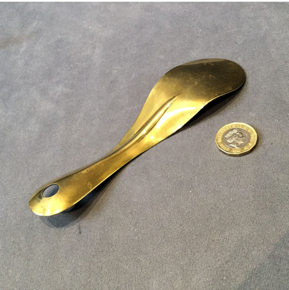 Brass Advertising Shoe Horn — view 2