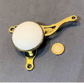 Brass & Ceramic Bell Pull Fitting — Brass, late 19th century