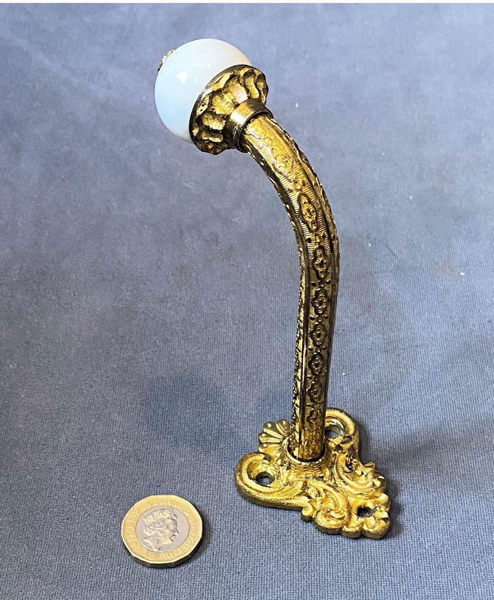 Brass & Ceramic Hat or Coat Peg — view 2