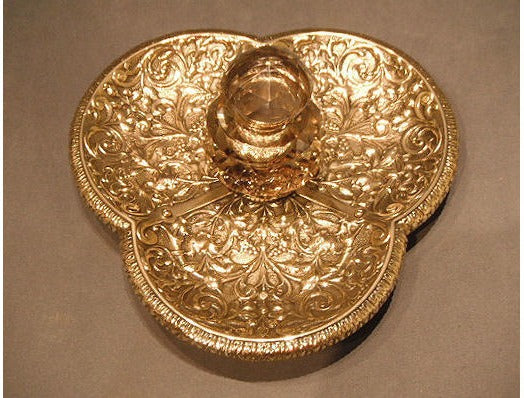 Brass and Glass Inkstand — view 3