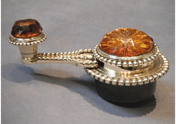 Brass and Glass Interior Bell Pull — view 2