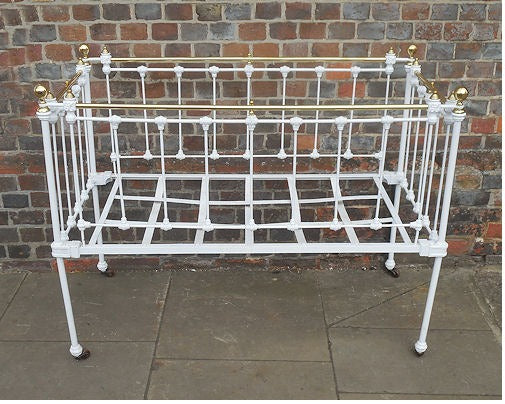 Brass and Iron Childs Cot — Brass, late 19th century
