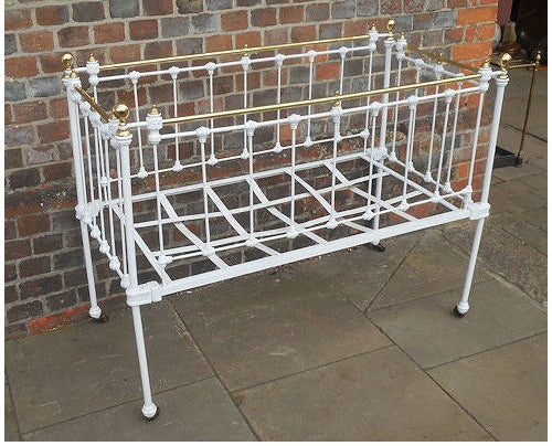 Brass and Iron Childs Cot — view 2