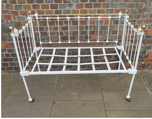 Brass and Iron Childs Cot — view 3