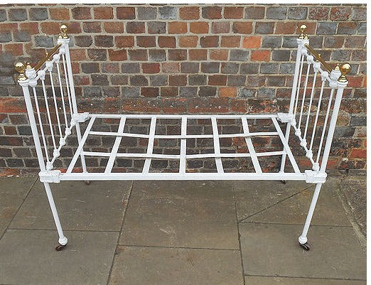 Brass and Iron Childs Cot — view 4