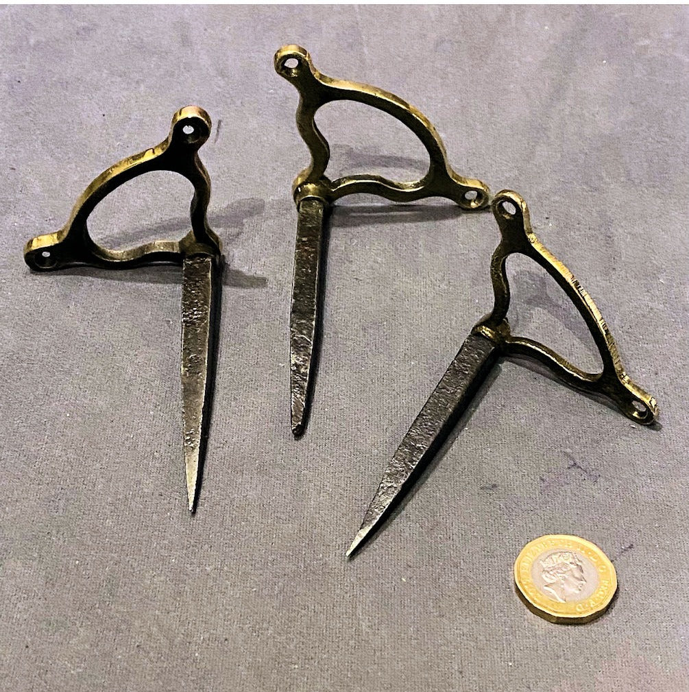 Brass and Wrought Iron Bell Pull Fitting, many similar available — view 2