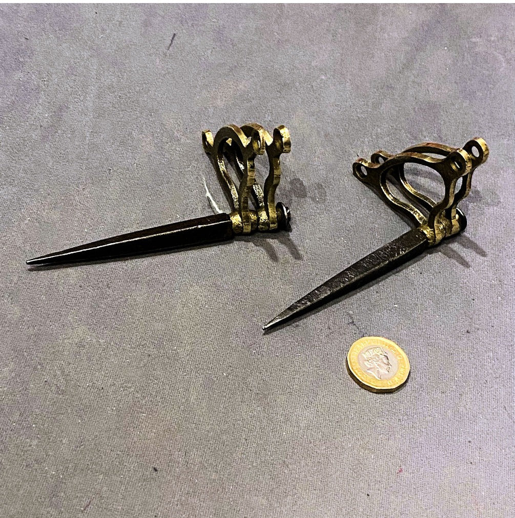 Brass and Wrought Iron Bell Pull Fitting, many similar available — view 2