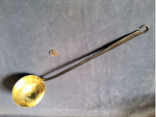 Brass and Wrought Iron Ladle — Brass, early 19th century