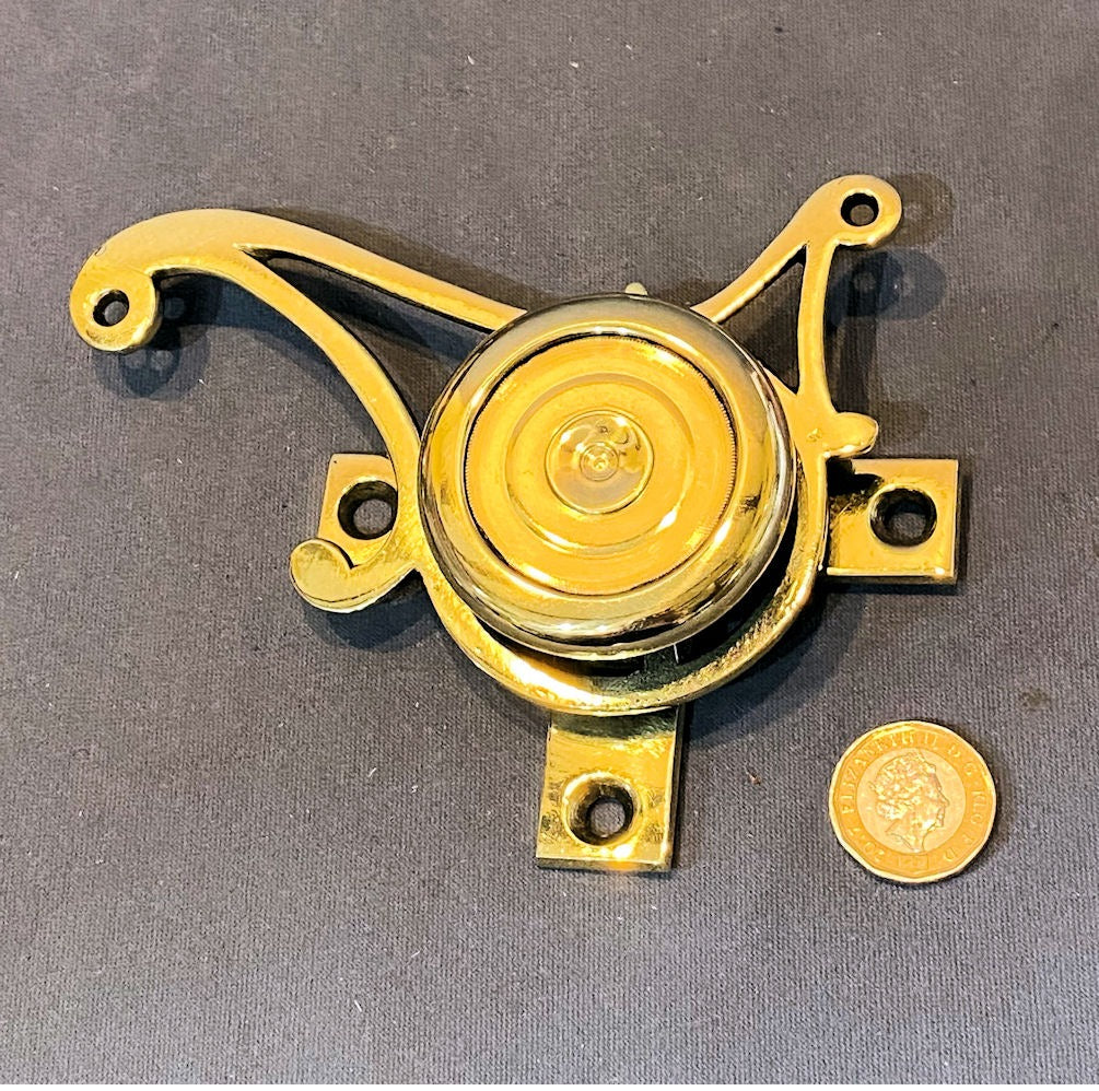 Brass Bell Pull Fitting — Brass, late 19th century