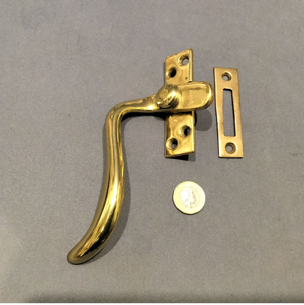 Brass Casement Window Catch — Brass, circa 1900