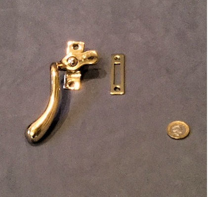 Brass Casement Window Catch — Brass, circa 1900