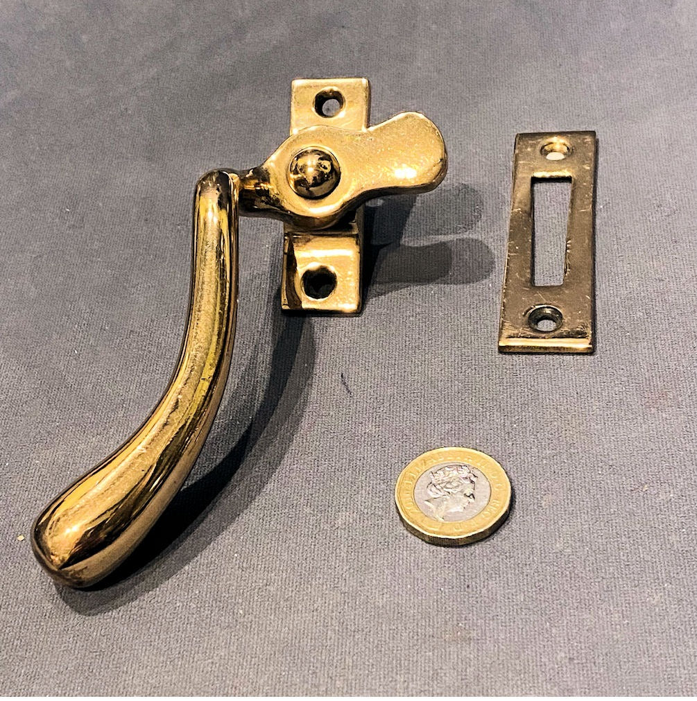 Brass Casement Window Catch — Brass, 1920's