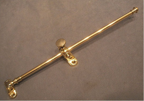 Brass Casement Window / Sky Light Stay, 3 available — Brass, late 19th century