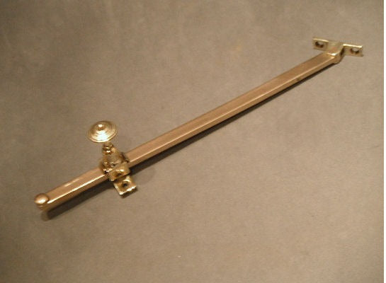 Brass Casement Window Stay — Brass, late 19th century