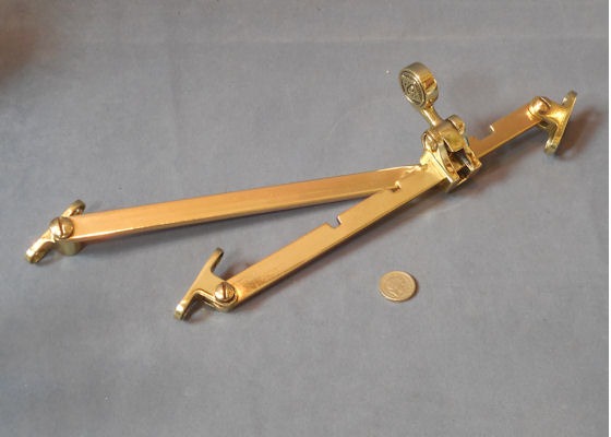 Brass Casement Window Stay — Brass, 1920's