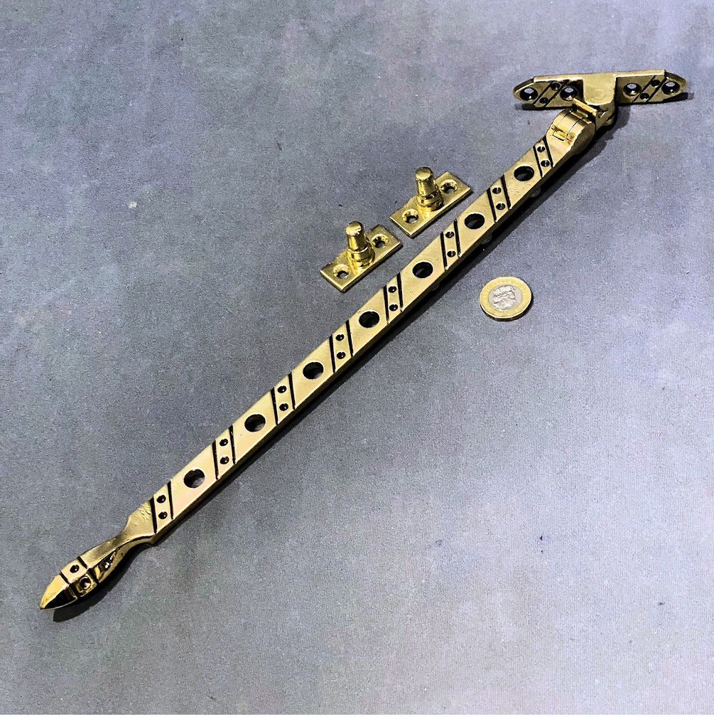 Brass Casement Window Stay — Brass