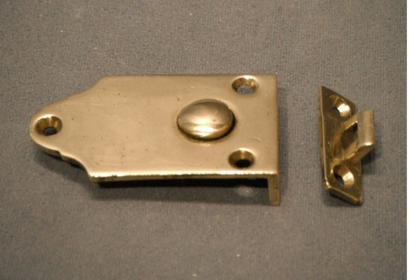 Brass Catch For Secretaire Flap — Brass, late 19th century