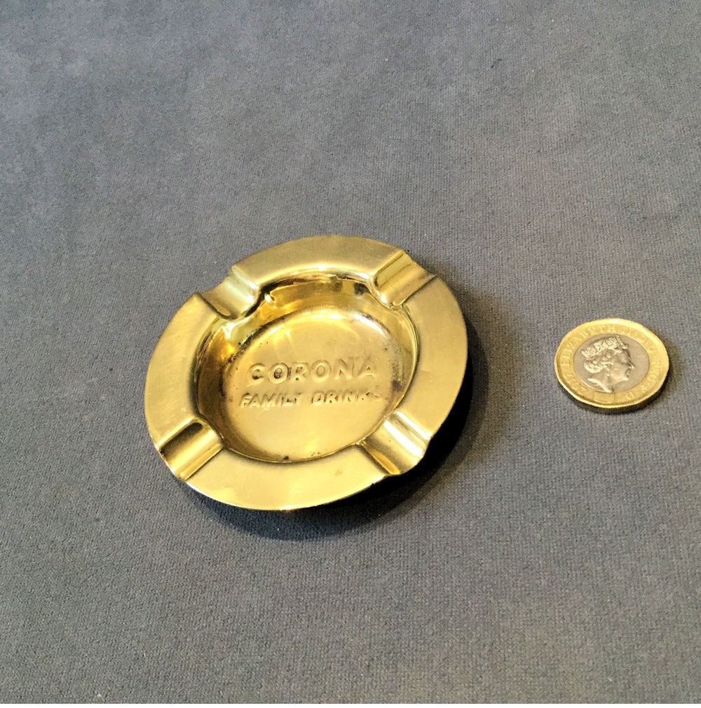 Brass Corona Ashtray — Brass
