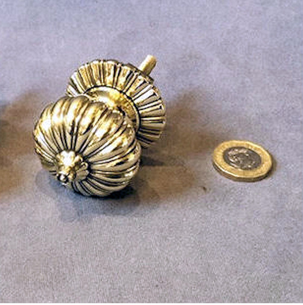 Brass Cupboard Knob — Brass, late 19th century