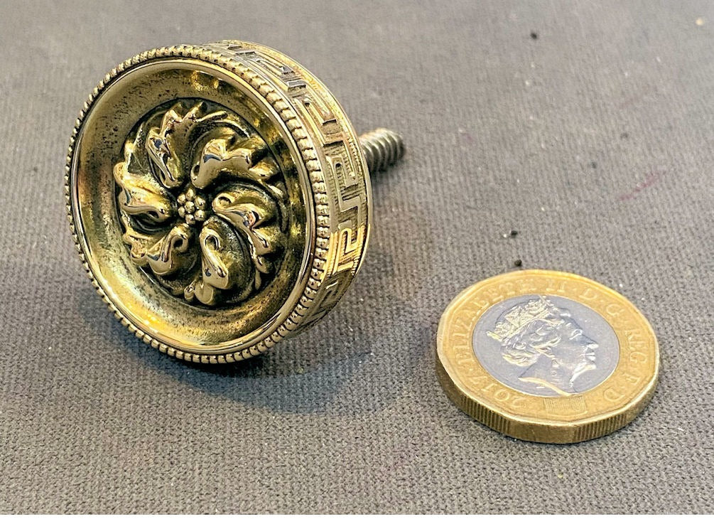 Brass Cupboard Knob — Brass, early 19th century