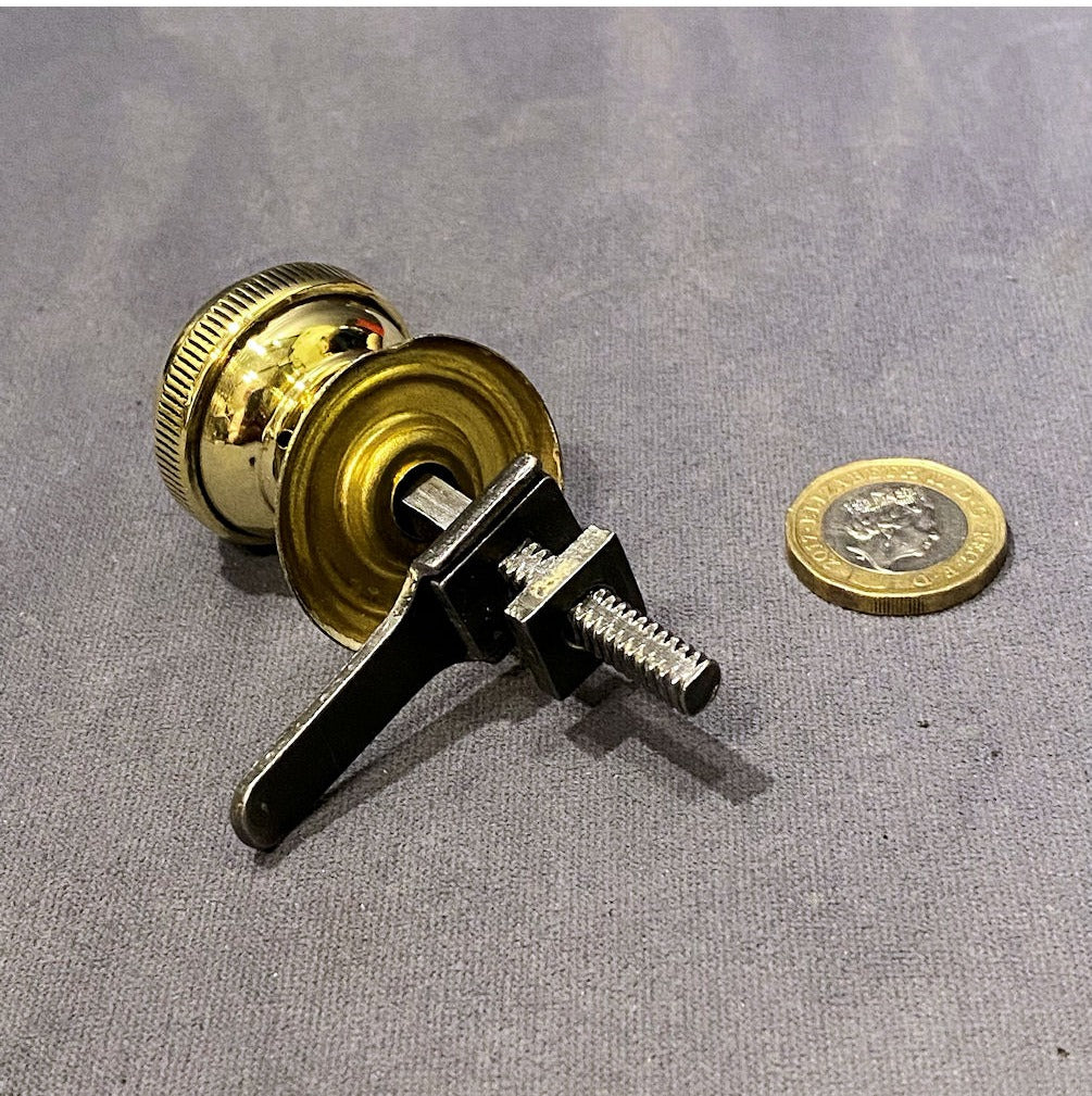 Brass Cupboard Knob with Catch — view 2