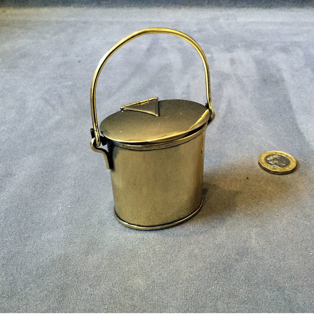 Brass Dairy Can / Inkwell — Brass, late 19th century