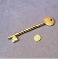 Brass Door Key — Brass, late 19th century