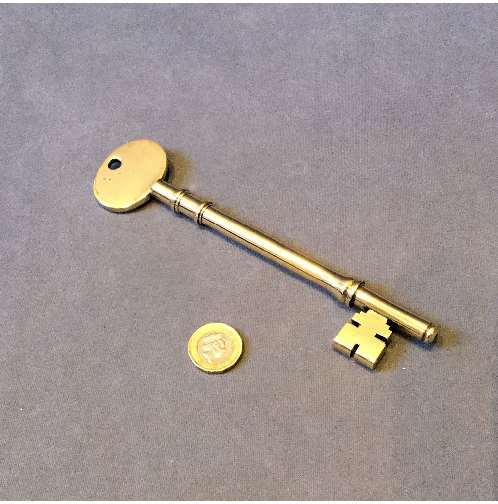 Brass Door Key — view 2