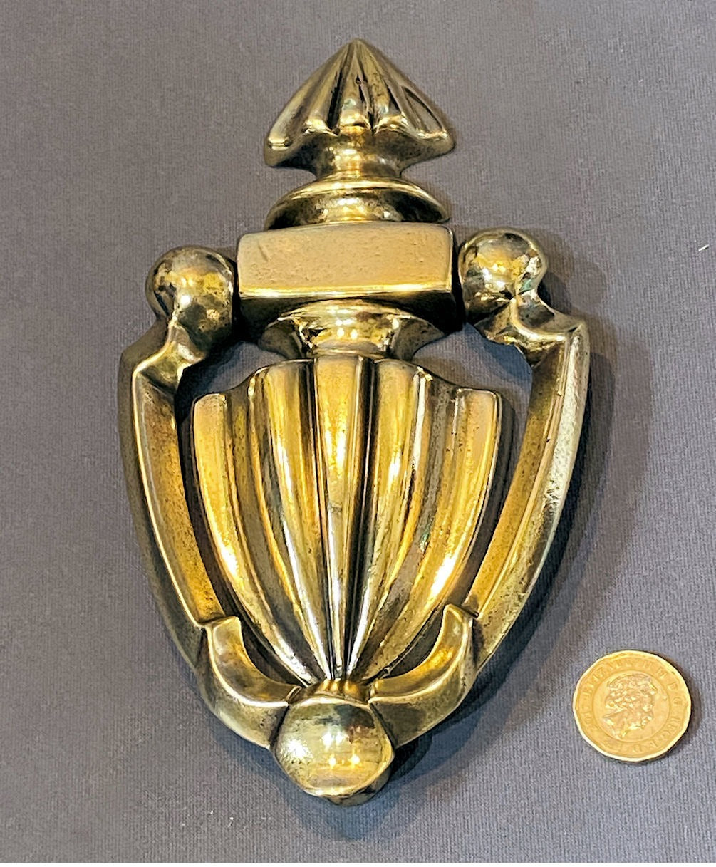 Brass Door Knocker — Brass, late 19th century