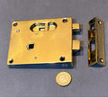 Brass Door Latch — Brass, late 19th century