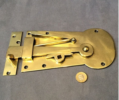 Brass Door Latch Set — Brass, late 19th century