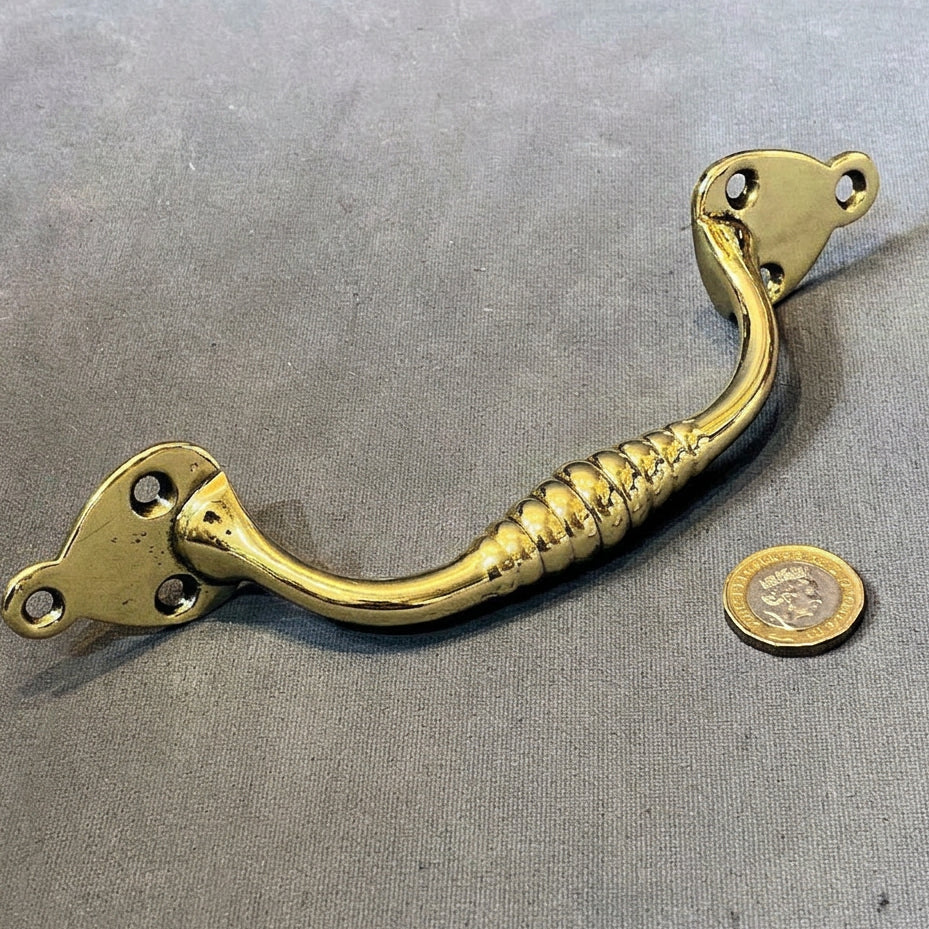 Brass Door Pull, 4 available — Brass, late 19th century