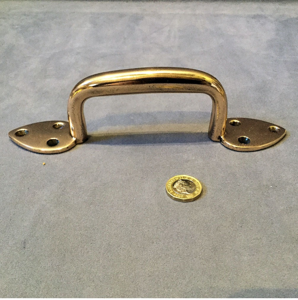 Brass Door Pull — Brass, late 19th century