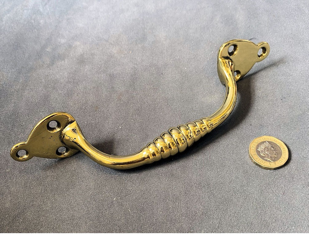 Brass Door Pull — Brass, late 19th century