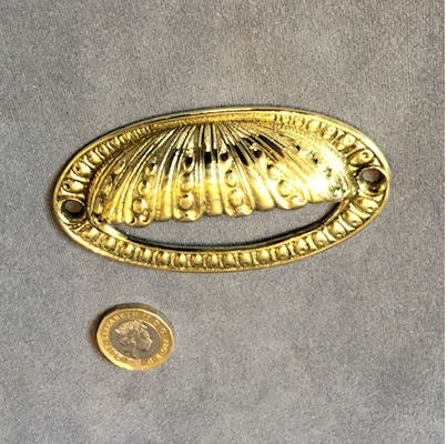 Brass Drawer Cup Handle — Brass, 1920's