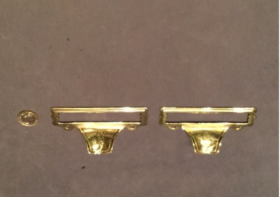 Brass Drawer Label Frames, 24 available — Brass, 1920's